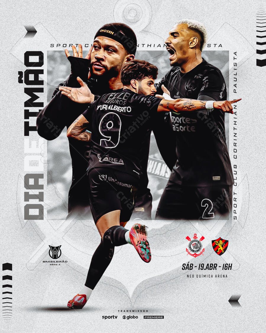 Flyer Corinthians x [Time Adversário