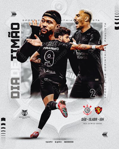 DIA DE TIMÃO CORINTHIANS X SPORT FUTEBOL