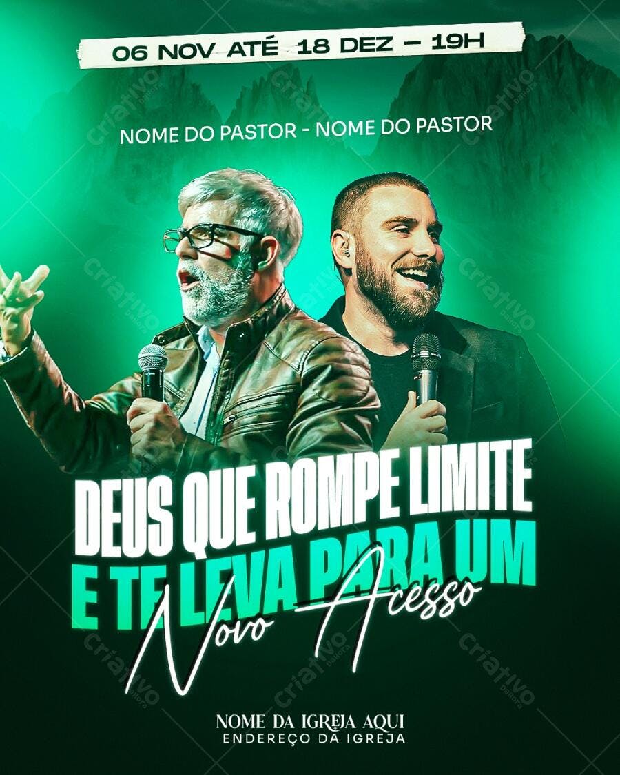 Flyer para Evento de Igreja PSD Editável