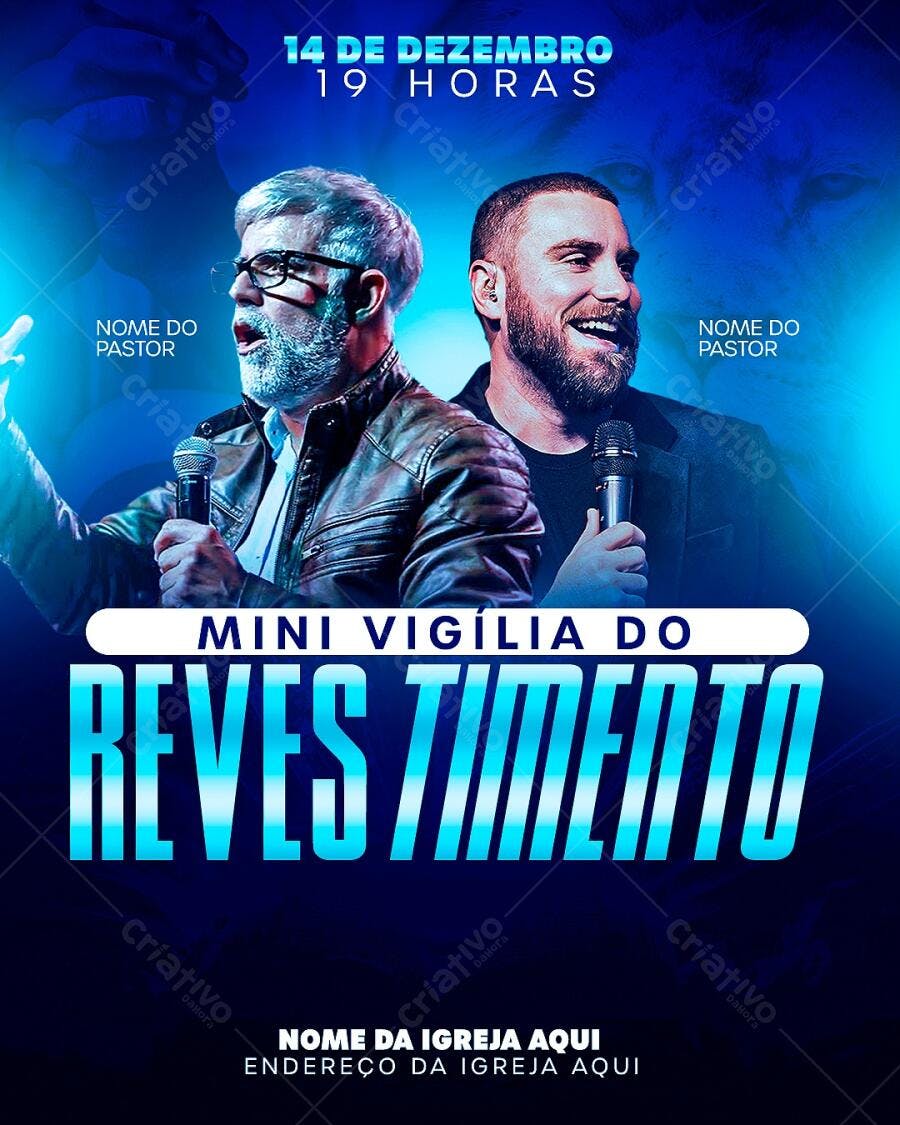 Flyer para Mini Vigília do Revestimento 14 de Dezembro PSD Editável
