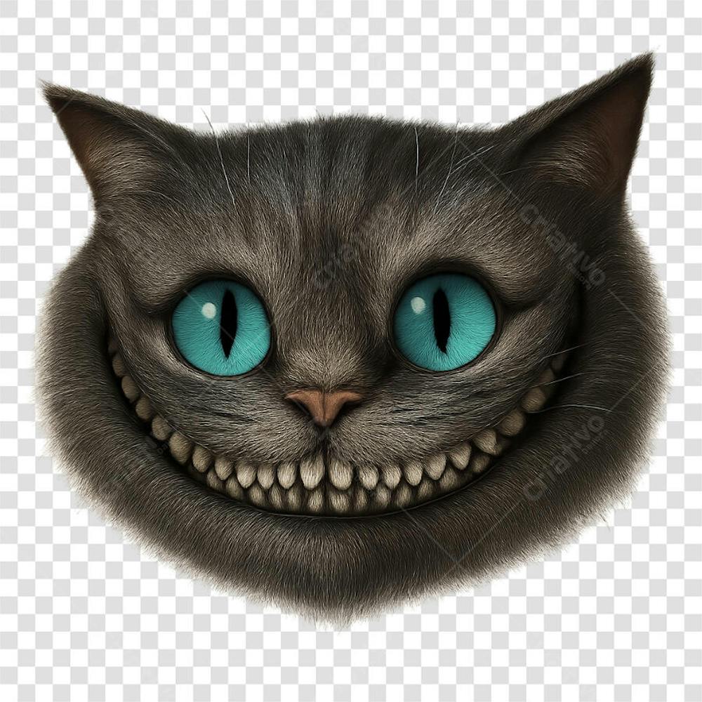 Gato de Cheshire Cinza Alta Qualidade