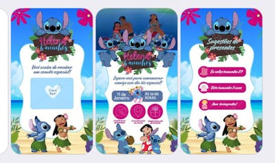 Convite musical infantil Stitch 