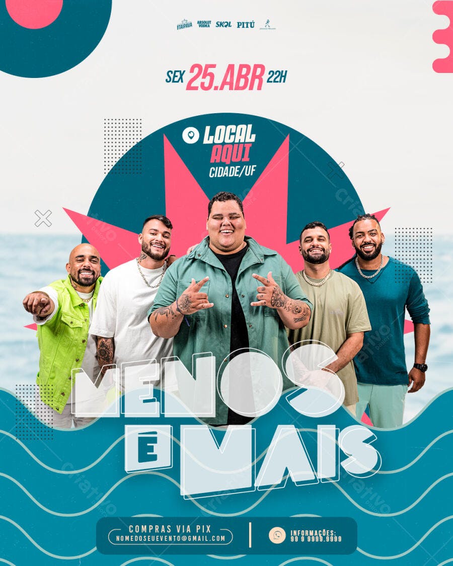 Flyer para Show Musical 25 de Abril PSD Editável