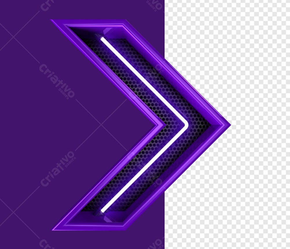 SETA ROXA NEON EM 3D