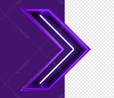 SETA ROXA NEON EM 3D