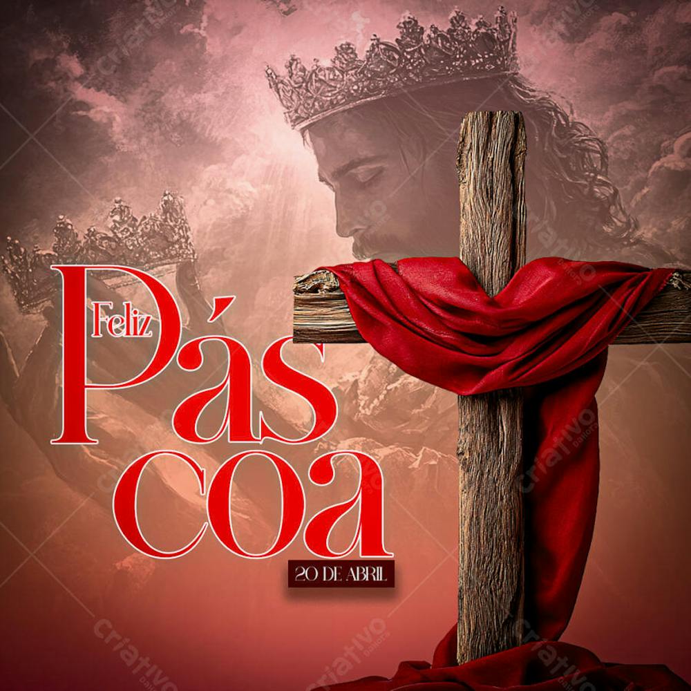 Social Media PSD Editável FELIZ PÁSCOA