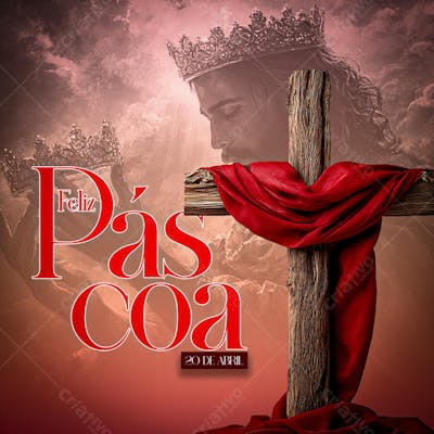 Social Media PSD Editável FELIZ PÁSCOA