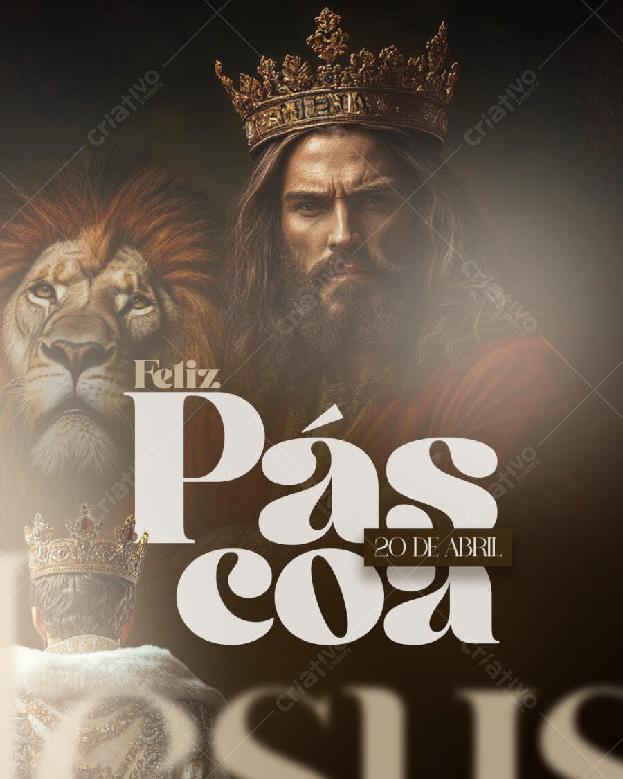 Flyer Páscoa 20 de Abril PSD Editável