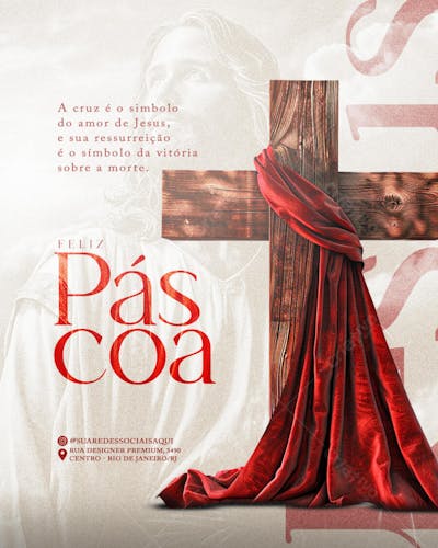 FELIZ PASCOA CRUZ JESUS 2025 PÁSCOA