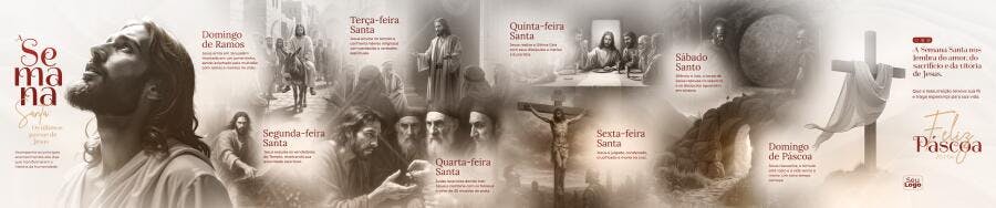 Banner Semana Santa PSD Editável