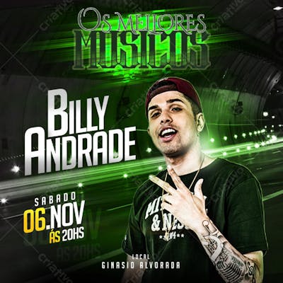 FLYER OS MELHORES MUSICOS