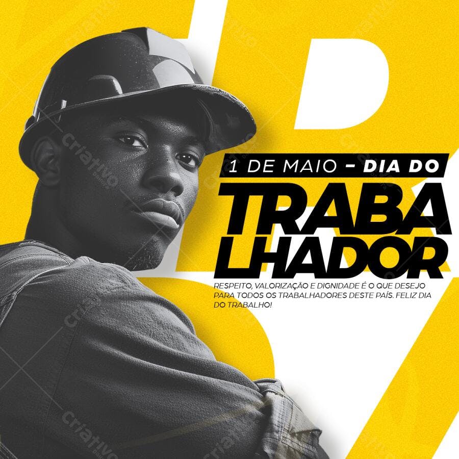 Flyer Dia do Trabalhador PSD Editável