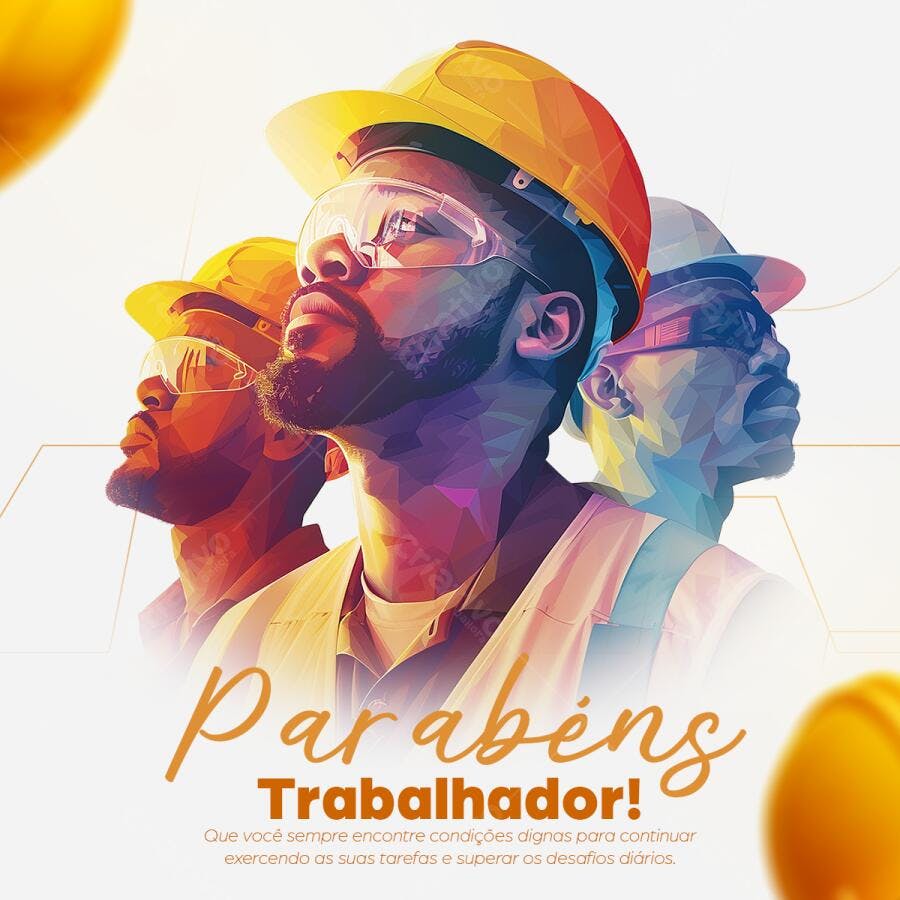 Postagem Dia do Trabalhador PSD Editável