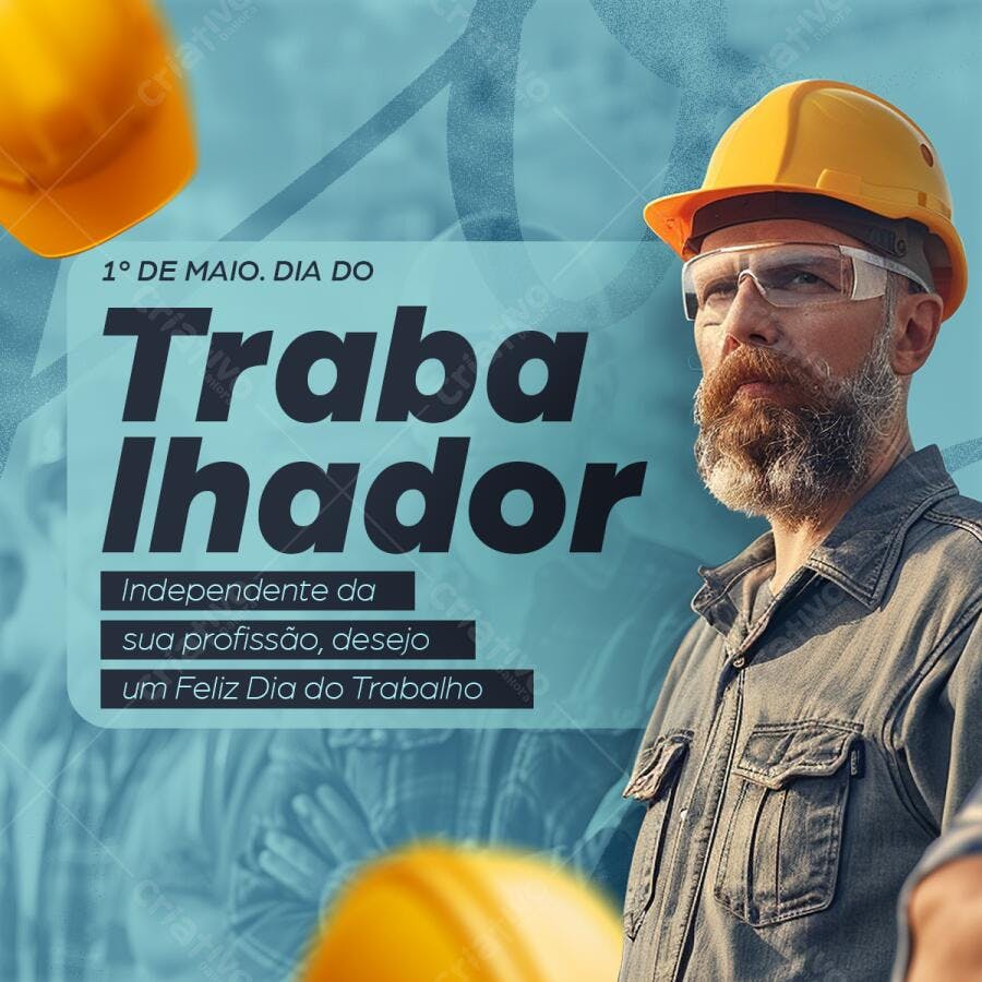 Postagem Dia do Trabalhador PSD Editável