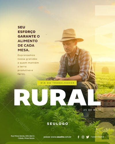 PSD EDITÁVEL • 25 DE MAIO • DIA DO TRABALHADOR RURAL 02-25 - 3