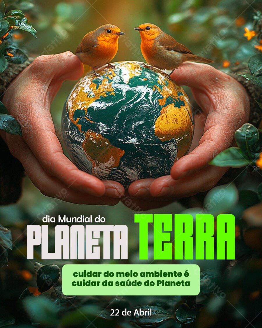 Flyer Dia da Terra PSD Editável