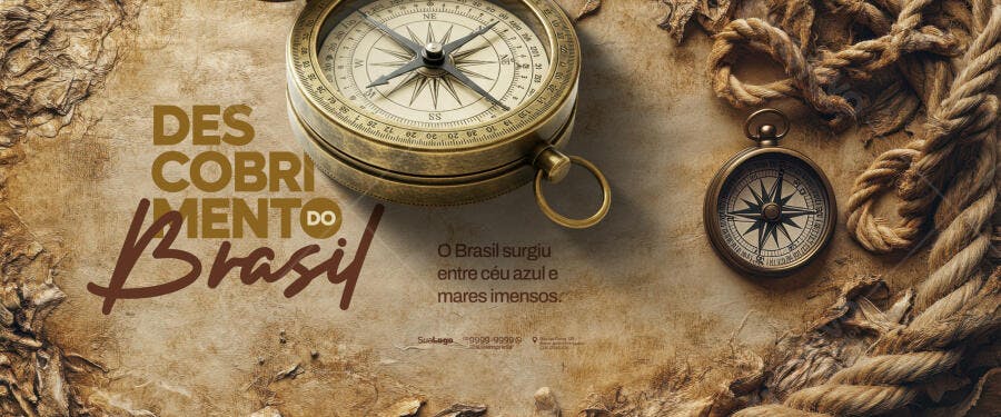 Banner Dia do Descobrimento do Brasil PSD Editável