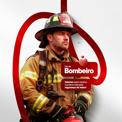 Dia Internacional do Bombeiro - 04 de Maio Dia do Bombeiro Social Media PSD Editável (14)