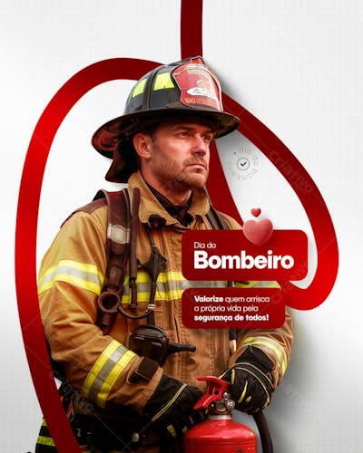 Dia Internacional do Bombeiro - 04 de Maio Dia do Bombeiro Social Media PSD Editável (9)