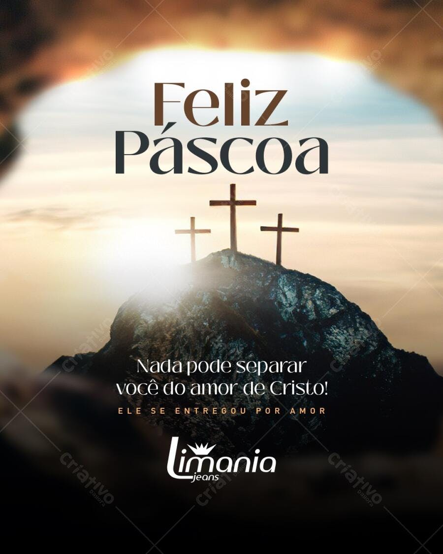 Post para Páscoa PSD Editável