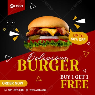 FLYER HAMBURGUER BURGER