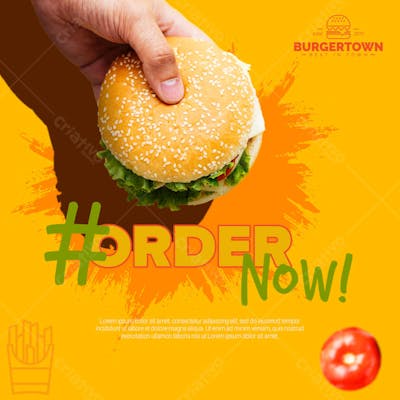 FLYER HAMBURGUER Food