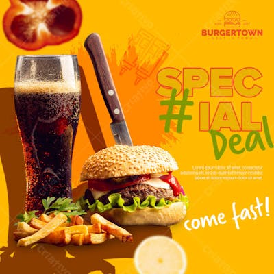 flyer hamburguer American
