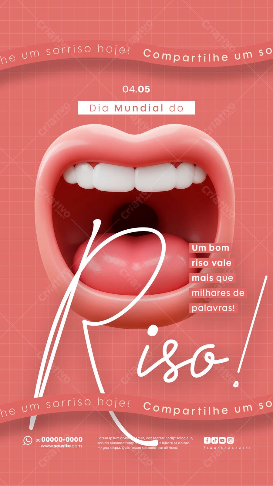 Flyer Dia Mundial do Riso 04.05 PSD Editável