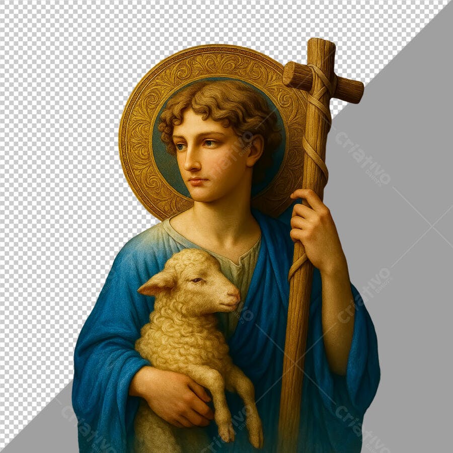 Imagem Sagrada de São João Batista PSD Editável