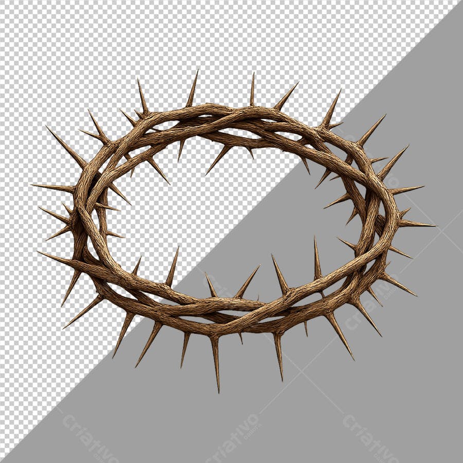 Coroa de Espinhos para Semana Santa PSD Editável