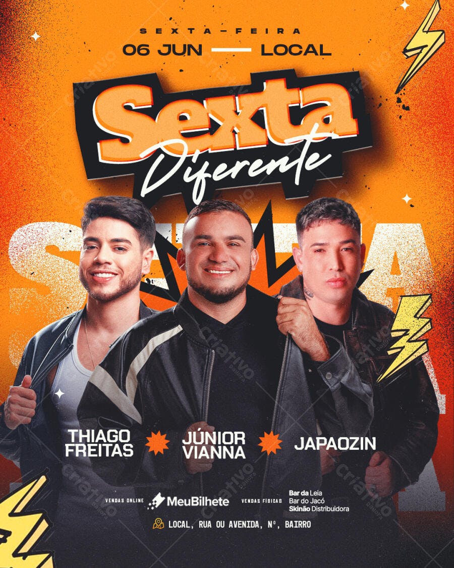 Flyer para Festa Sertaneja 06 de Junho PSD Editável