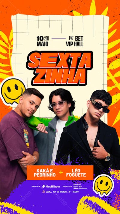 FLYER EVENTO SEXTAZINHA STORY PSD EDITÁVEL