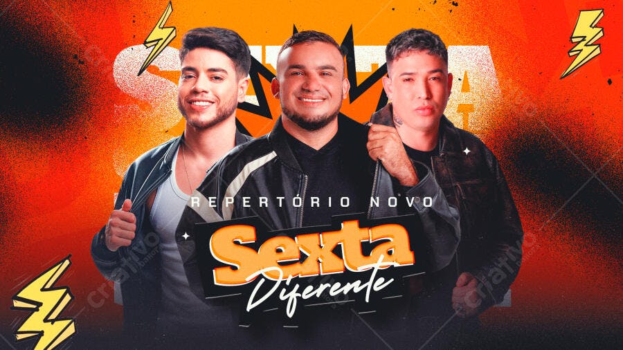 Flyer Festa Sertaneja PSD Editável