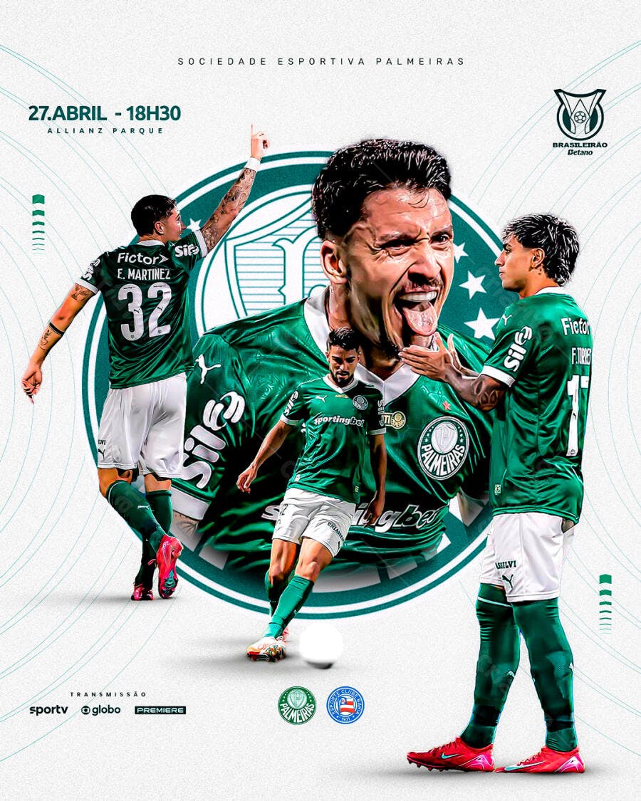 Poster Jogo Palmeiras 27 de Abril PSD Editável
