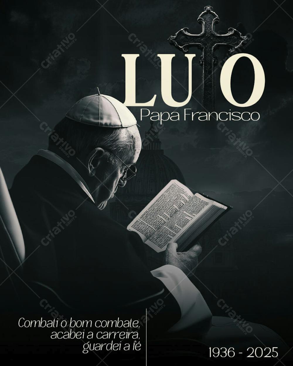 NOTA DE PESAR LUTO PAPA FRANCISCO 2025 SOCIAL MÉDIA