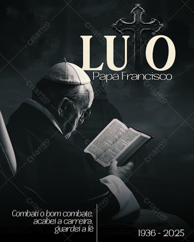 NOTA DE PESAR LUTO PAPA FRANCISCO 2025 SOCIAL MÉDIA