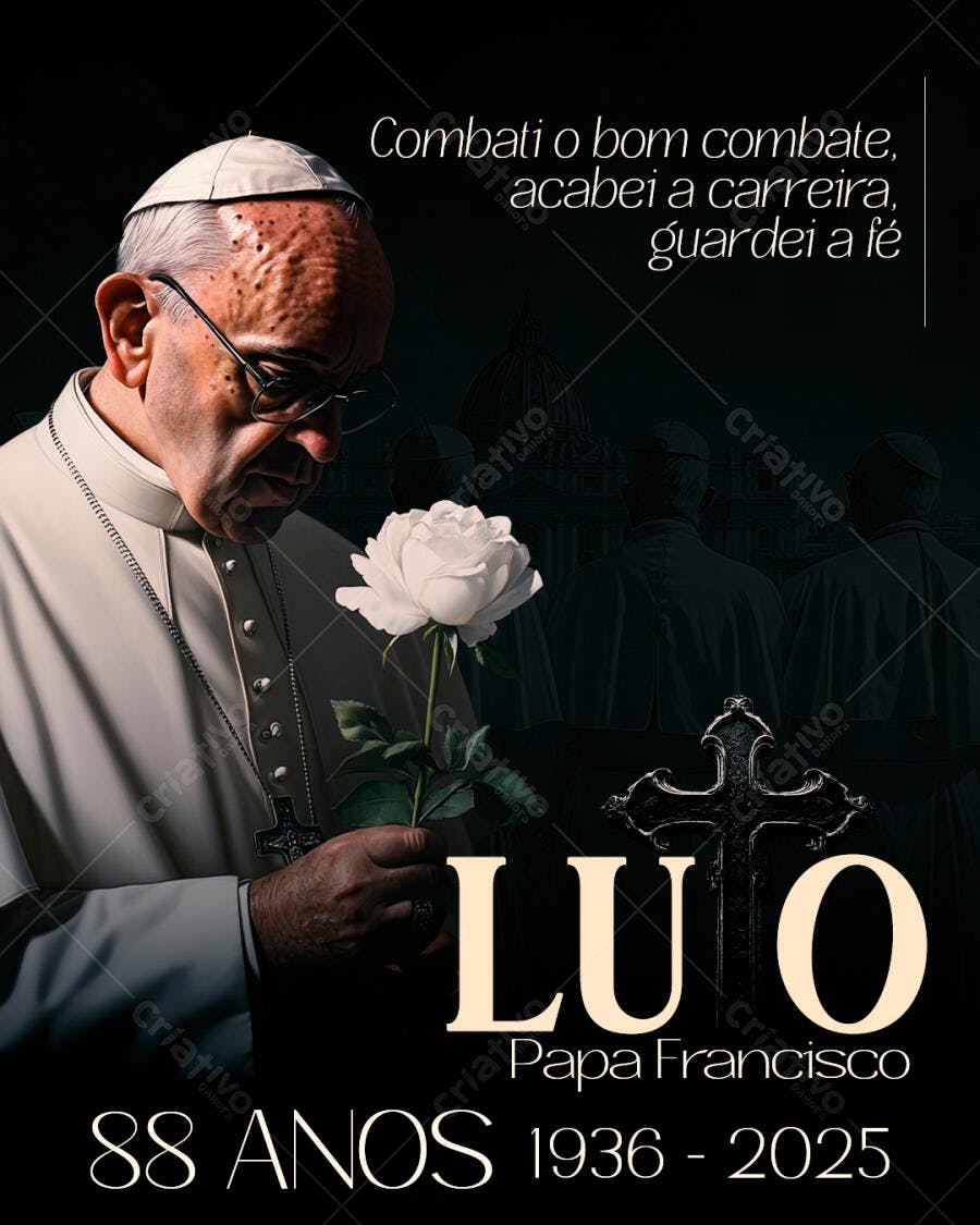 Flyer Papa Francisco 88 Anos PSD Editável