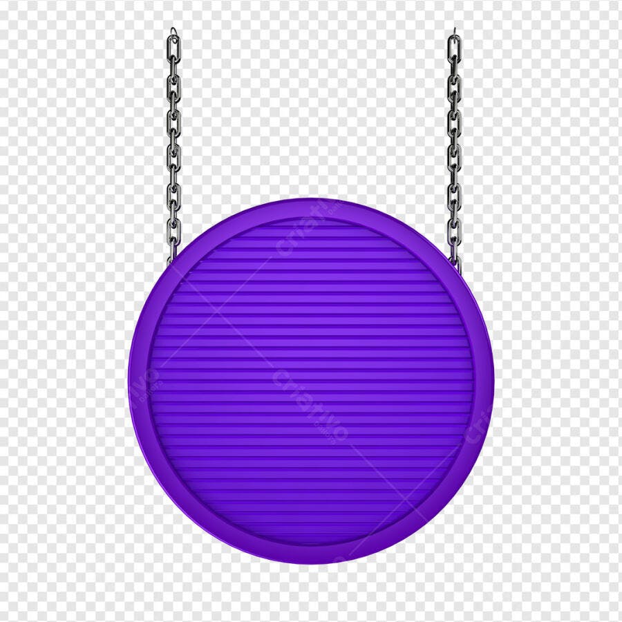 Placa Circular Roxa para Promoções PSD Editável