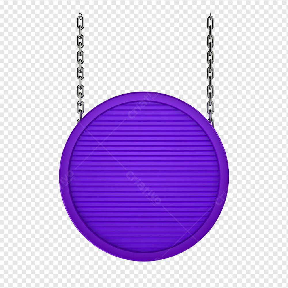 BANNER CIRCULA ROXO COM CORRENTE