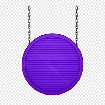 BANNER CIRCULA ROXO COM CORRENTE