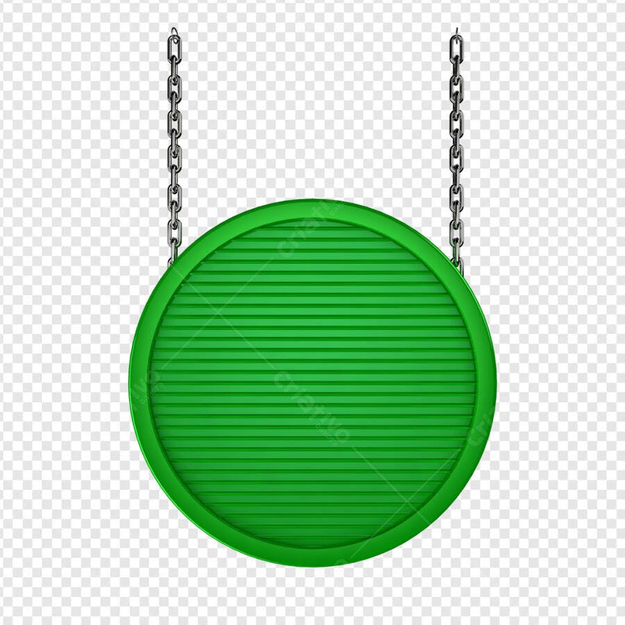 Placa Circular Verde para Promoções PSD Editável