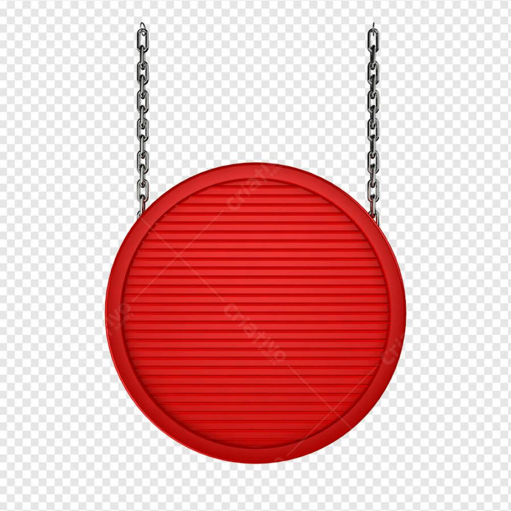 BANNER CIRCULA VERMELHO COM CORRENTE