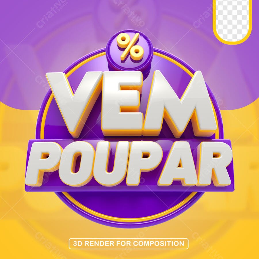 Banner Promocional Vem Poupar PSD Editável
