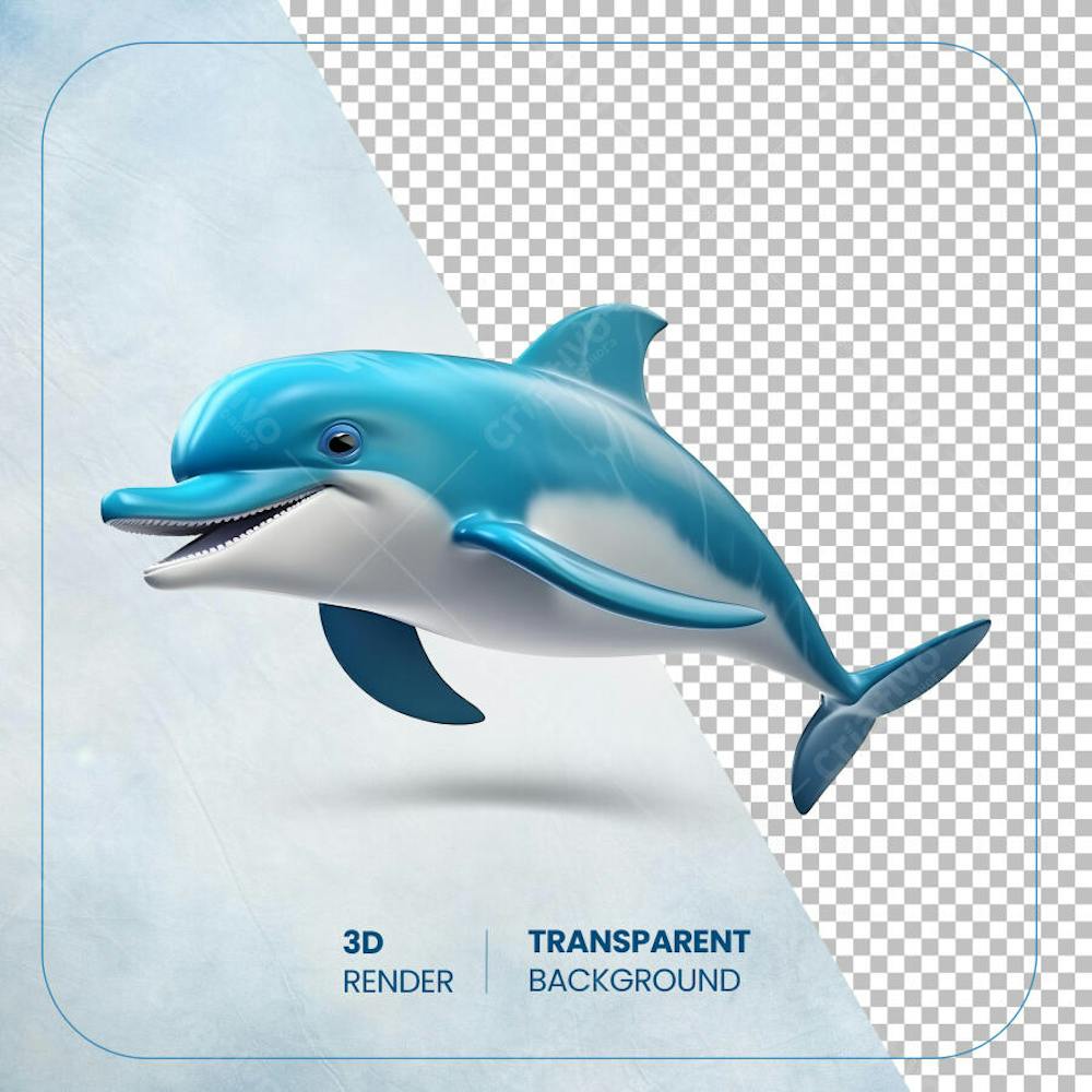 Peixe golfinho isolado em fundo transparente