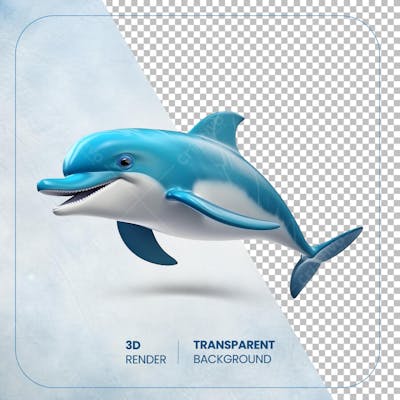 Peixe golfinho isolado em fundo transparente