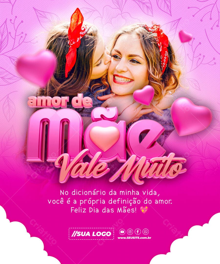 Flyer Dia das Mães PSD Editável