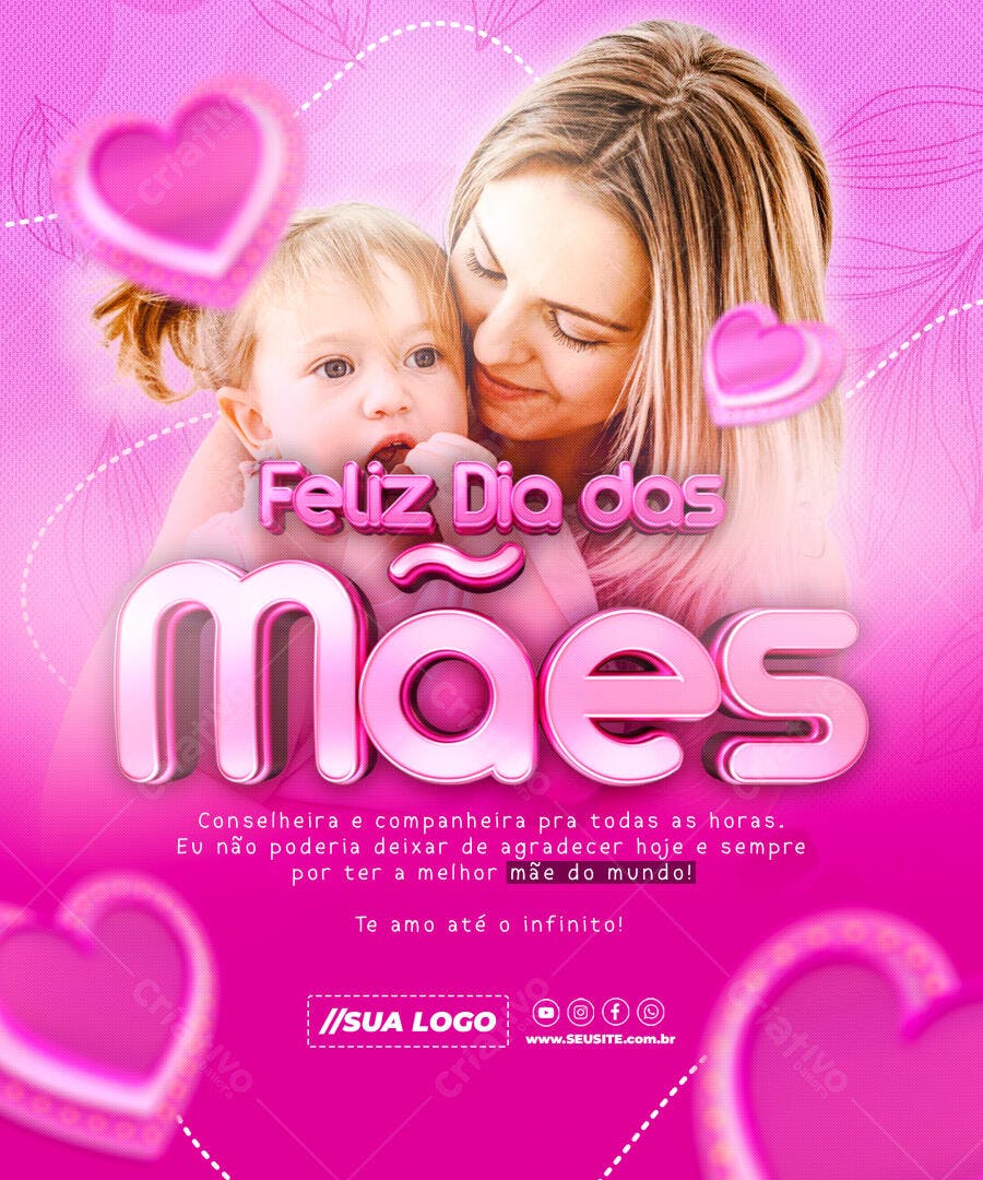 Flyer Dia das Mães PSD Editável