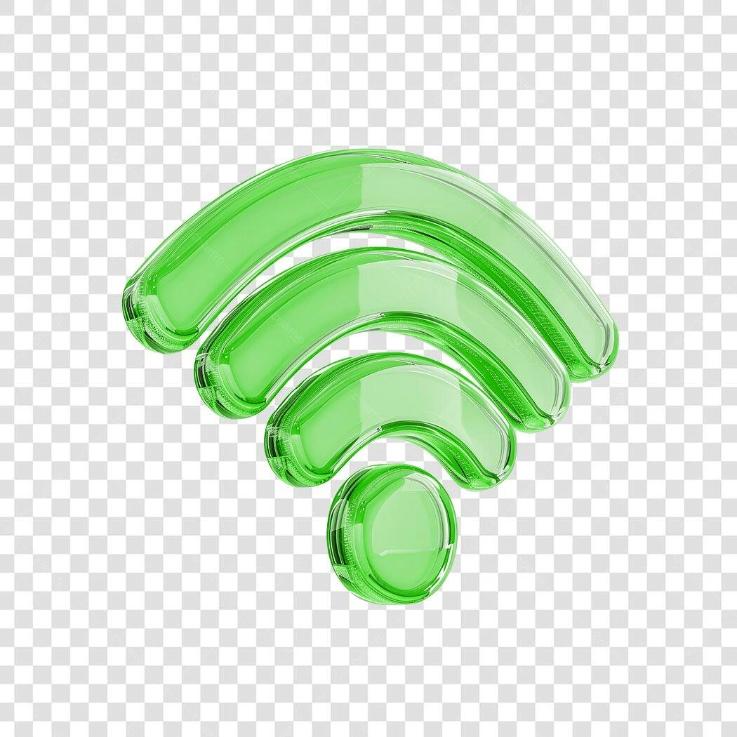 Logo Wifi Verde PNG com fundo transparente