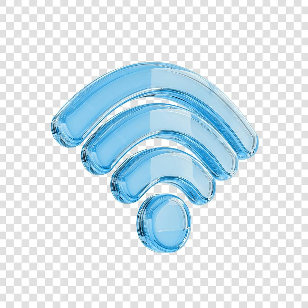 Wifi 3D na cor azul