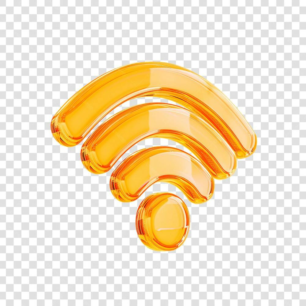 Wifi 3D na cor laranja